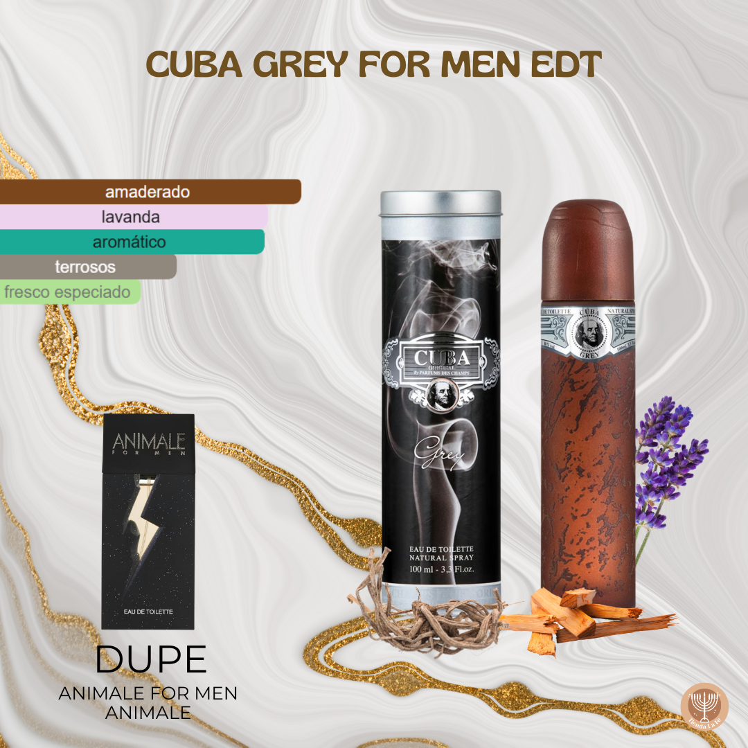 CUBA GREY FOR MEN EDT 100ML (H)(DUPE DE ANIMALE FOR MEN ANIMALE)
