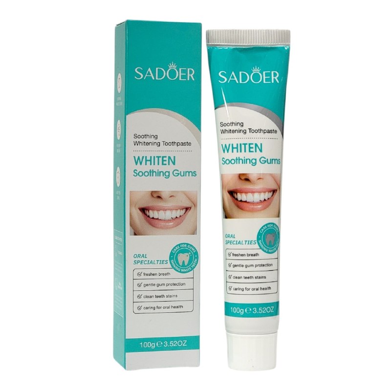 PASTA DENTAL BLANQUEADORA CALMANTE Y SUAVIZANTE DE LAS ENCIAS SADOER 100G