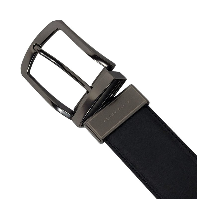 FAJA ORIGINAL PERRY ELLIS REVERSIBLE PARA CABALLERO COLOR NEGRO Y CAFÉ TALLA L