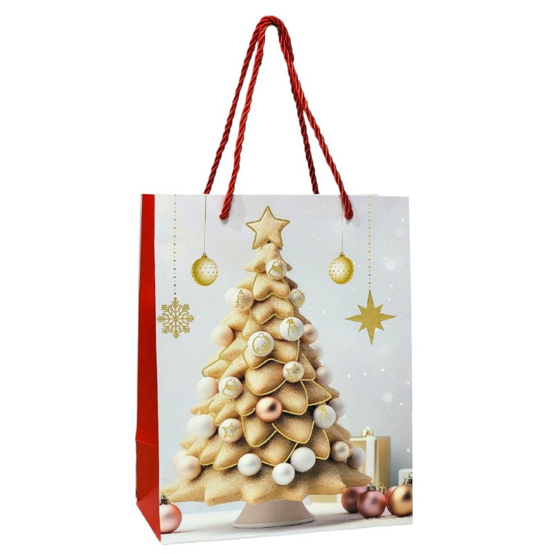 BOLSA DE REGALO NAVIDEÑA PEQUEÑA 18X23X10CM