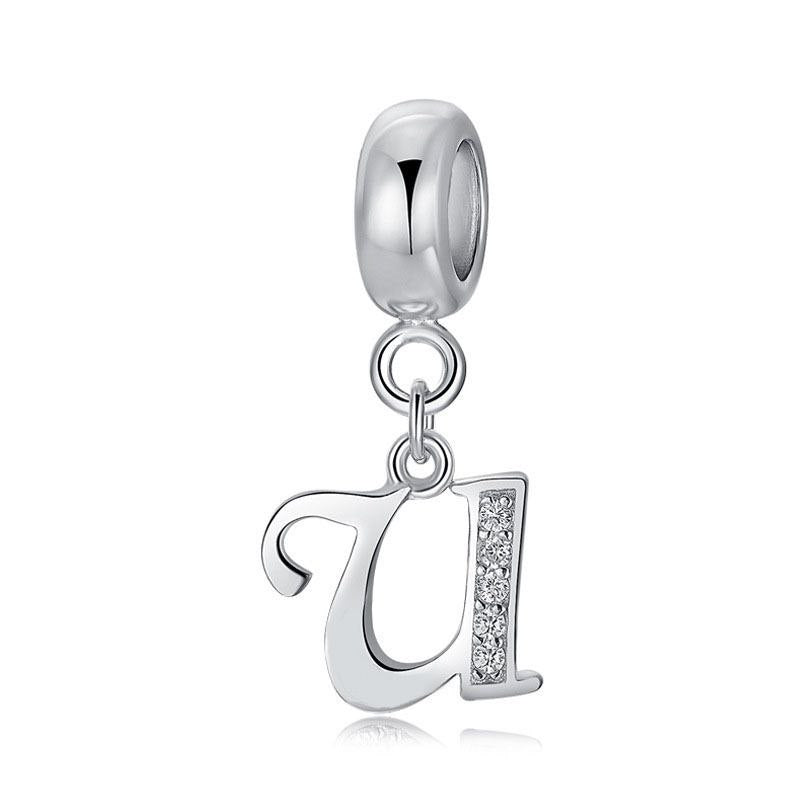 PCHARM4056$U LETRA U PANDORA PLATA 9.25