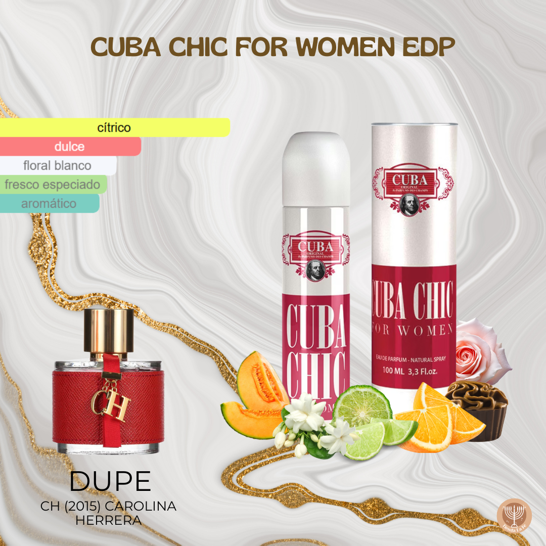 CUBA CHIC FOR WOMEN EDP 100ML (M)(DUPE DE CH (2015) CAROLINA HERRERA)