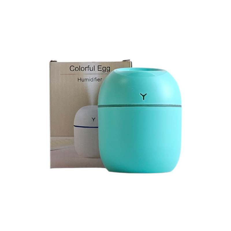 HUMIFICADOR DE AROMAS PORTATIL CON LUZ LED, CON CARGA USB, PARA DORMITORIOS O OFICINAS COLORFUL EGG 220ML DE CAPACIDAD