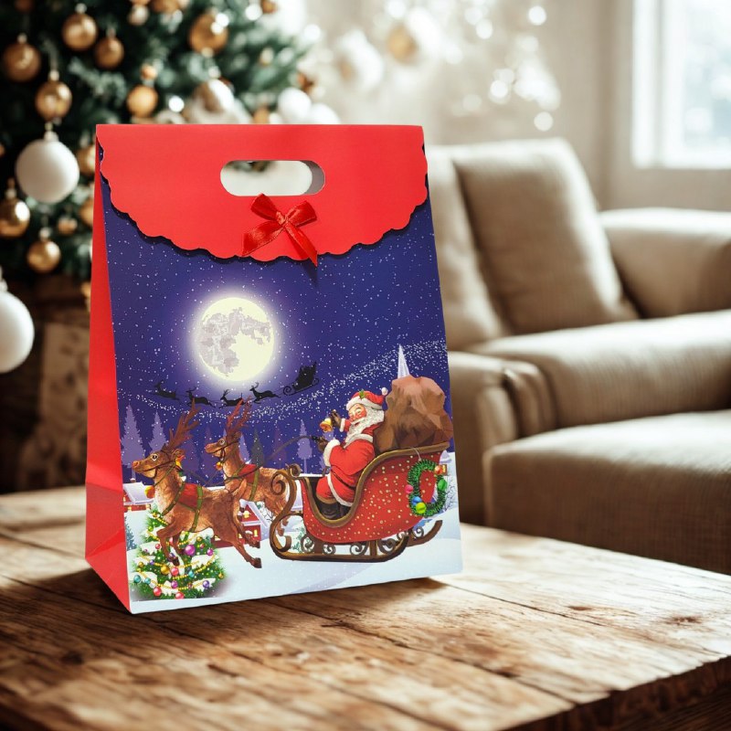 BOLSA DE REGALO NAVIDEÑA EXTRA GRANDE 37X28CM