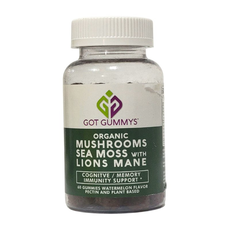 VITAMINAS EN GOMITAS DE HONGOS ORGANICOS PARA EL CEREBRO SOPORTE COGNITIVO GOT 60UND