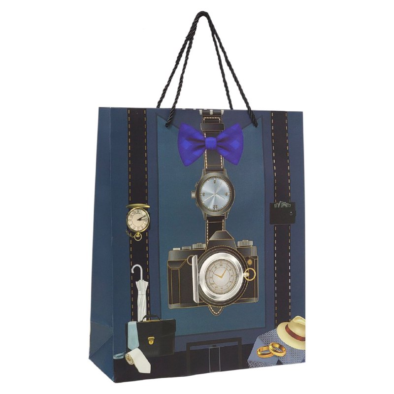 BOLSA DE REGALO PARA HOMBRE MEDIANA 26X32X10CM