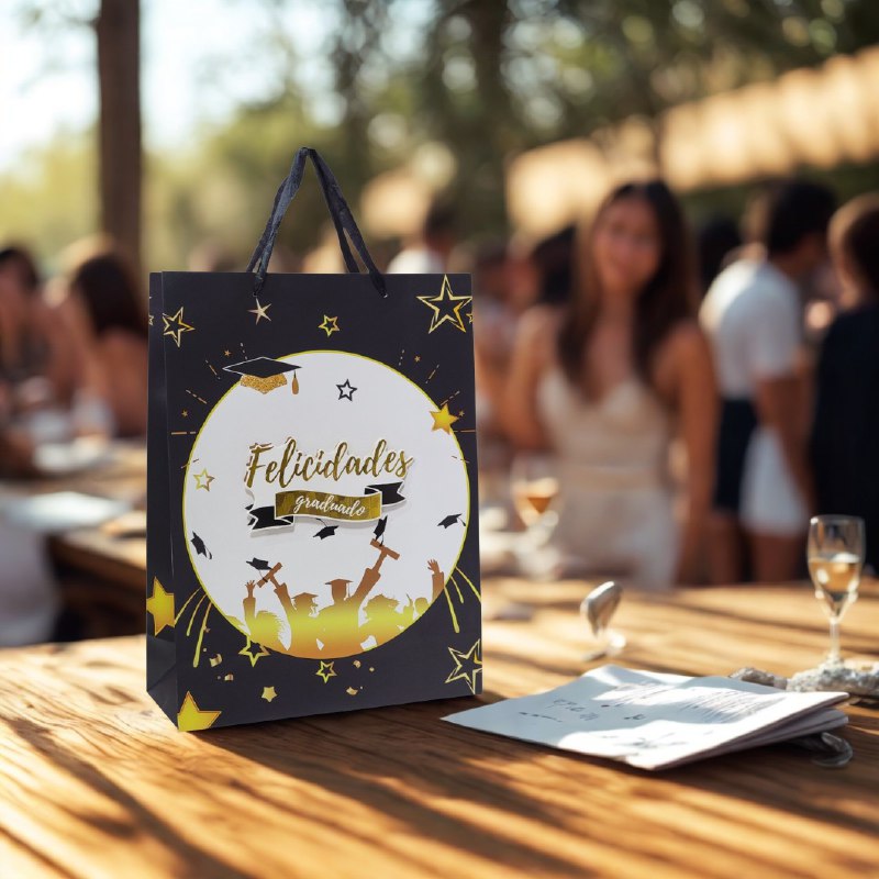 BOLSA DE REGALO DE GRADUACION GRANDE 30X40X12CM