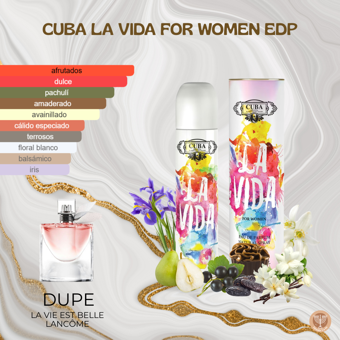 CUBA LA VIDA FOR WOMEN EDP 100ML (M)(DUPE DE LA VIE EST BELLE LANCÔME)