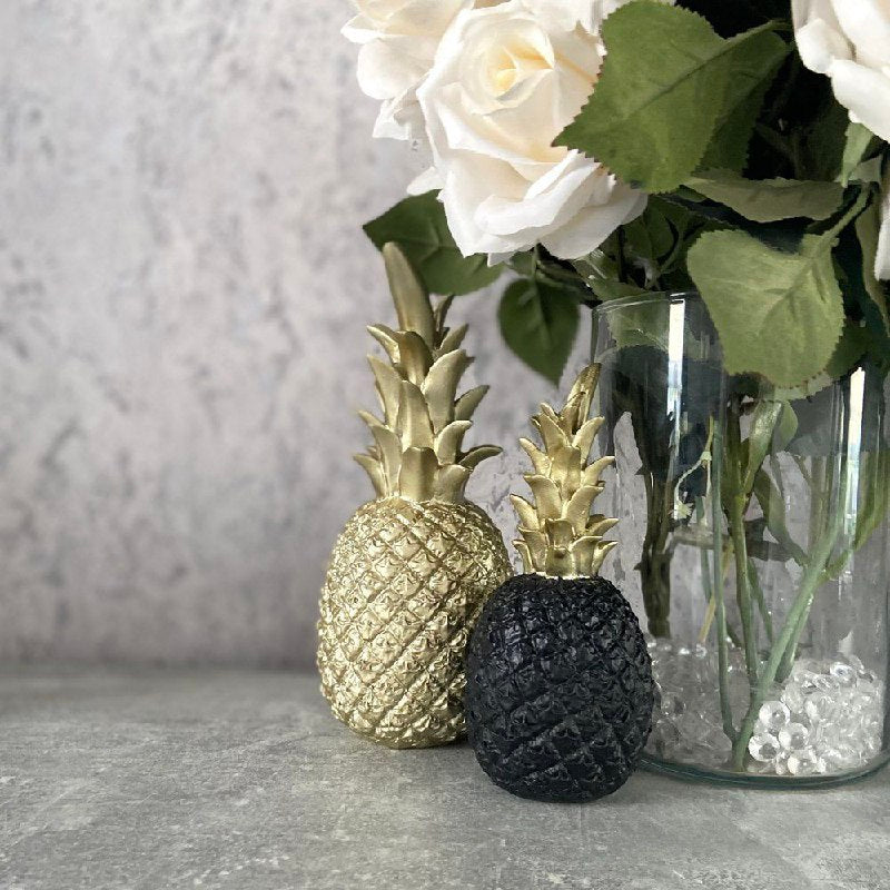 DECORACION ADORNO DE PIÑA PARA EL HOGAR COLOR NEGRO 15X7CM