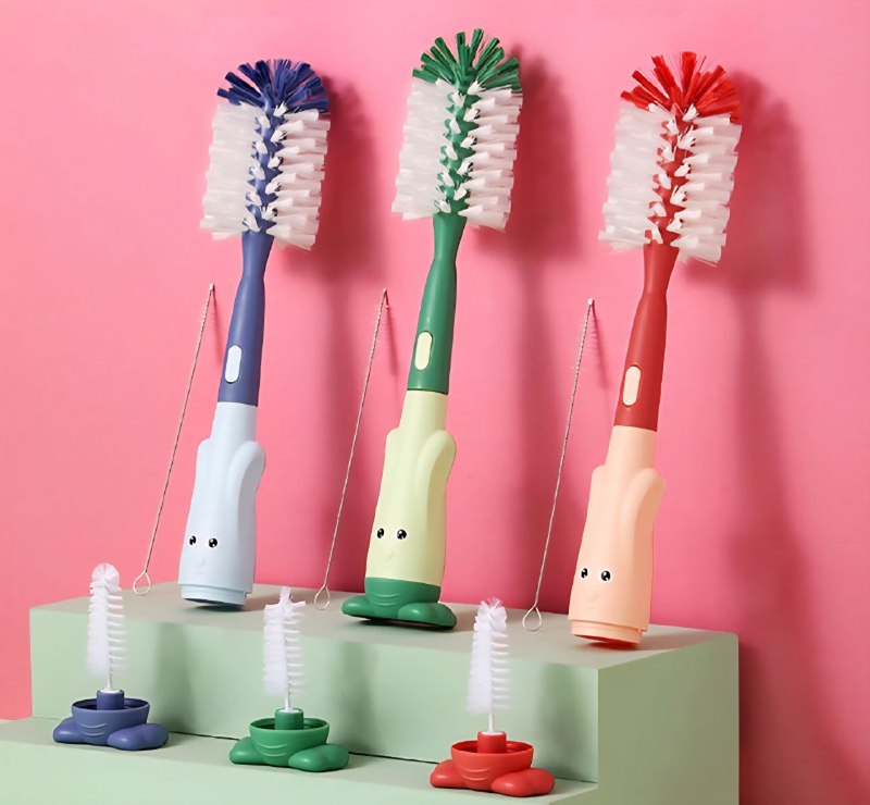 CEPILLO DE LIMPIEZA PARA BIBERON Y MAMADERA SMILY BABY 3 COLORES