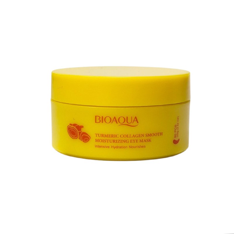 MASCARILLA FACIAL HIDRATANTE PARA LOS OJOS DE COLAGENO Y CURCUMA 100G, PROPORCIONA HIDRATACION Y NUTRICION INTENSAS, CALMA Y CUIDA LA PIEL DEL CONTORNO DE LOS OJOS BIOAQUA