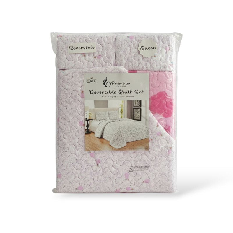 JUEGO DE SABANAS CAMERA TIPO EDREDON REVERSIBLE, DE 3 PIEZAS QUEEN BENELI HOME, 20 ESTILOS