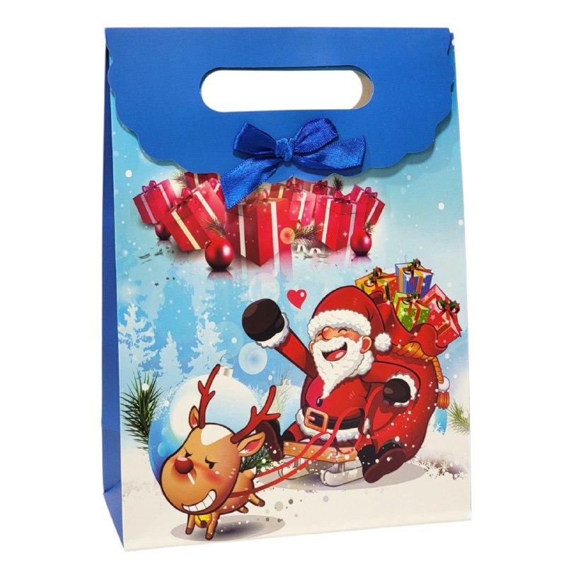 BOLSA DE REGALO NAVIDEÑA MEDIANO 27X19CM