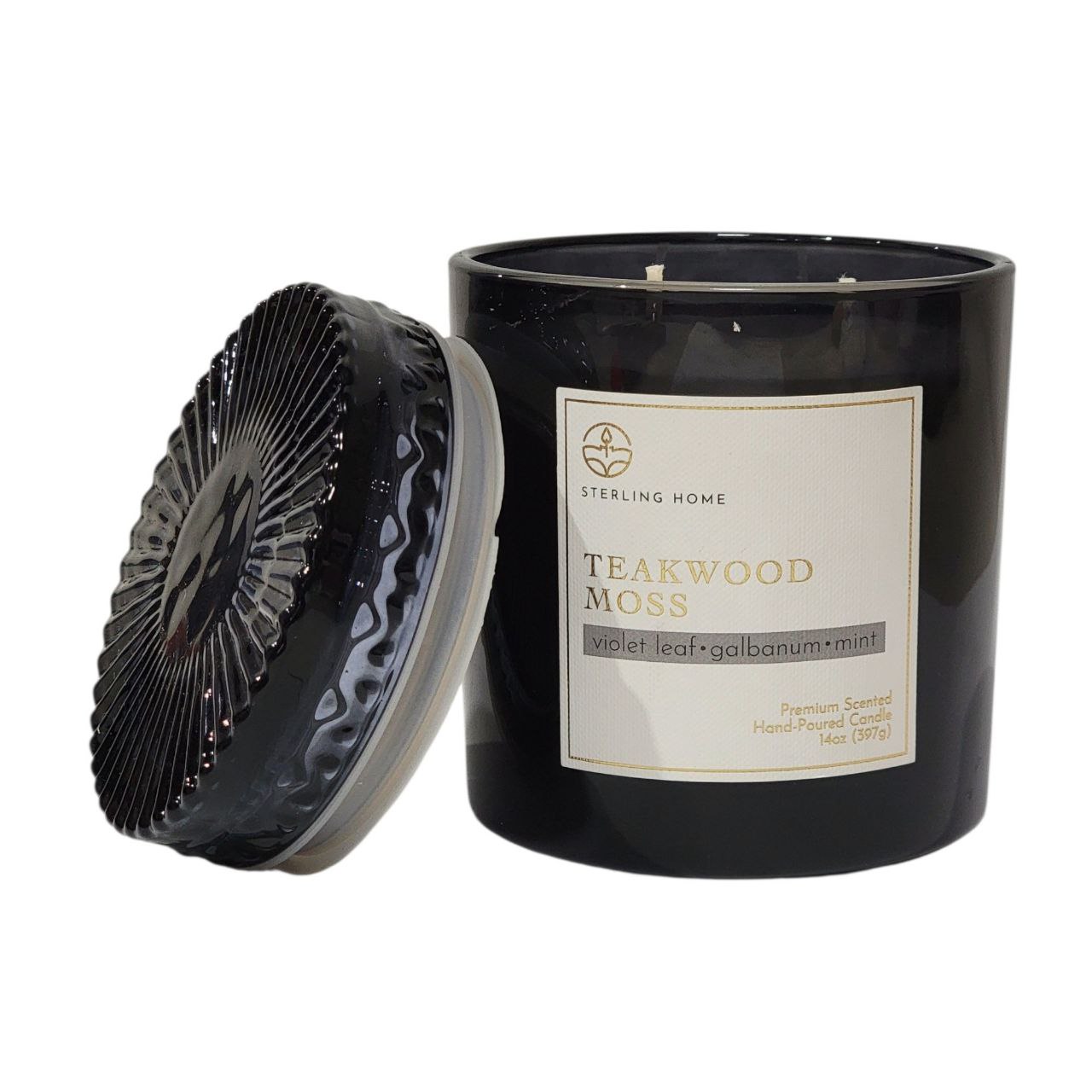 VELA AROMATICA STERLING HOME TEAKWOOD MOSS 397G