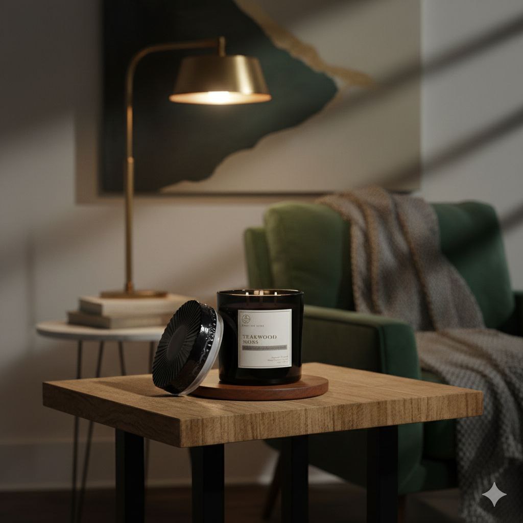 VELA AROMATICA STERLING HOME TEAKWOOD MOSS 397G