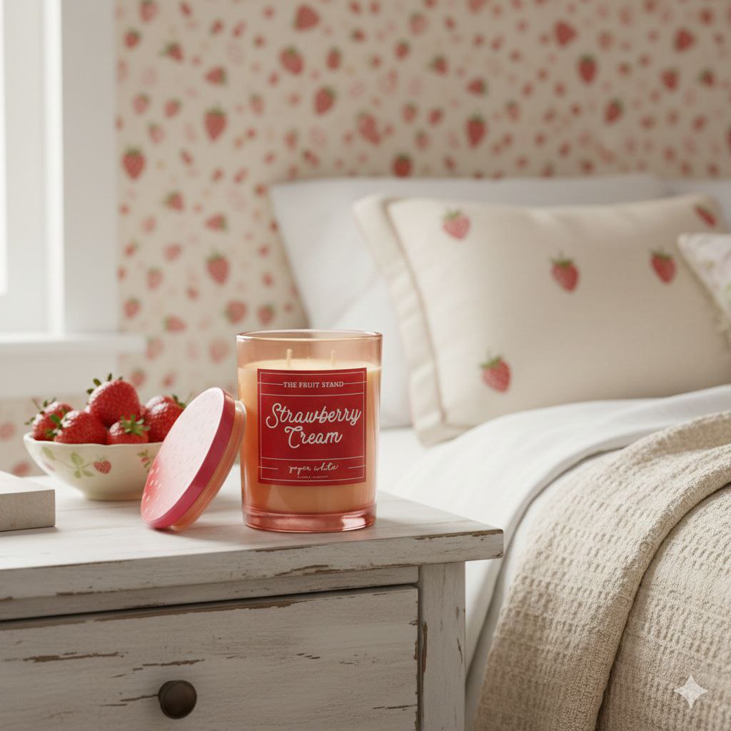 VELA AROMATICA PAPER WHITE STRAWBERRY CREAM 431G