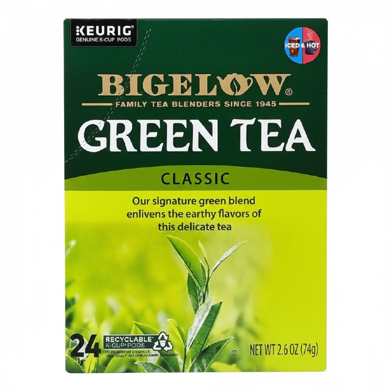TE VERDE CLASICO CON CAFEINA RELAJANTE EN CAPSULAS BIGELOW 24UND