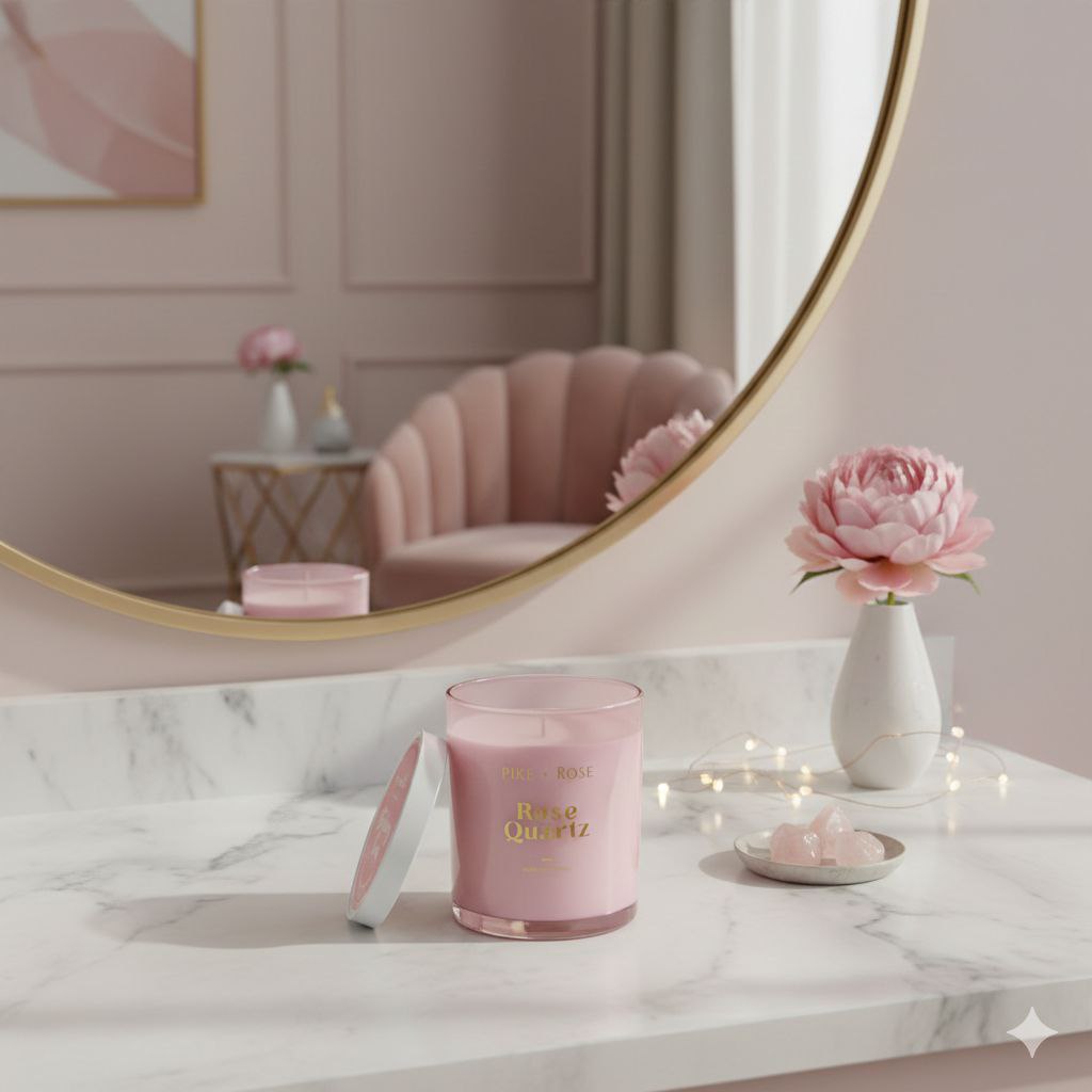 VELA AROMATICA PIKE+ROSE ROSE QUARTZ 453G