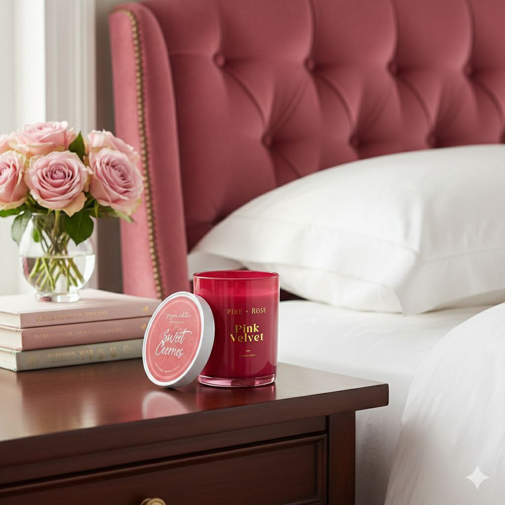 VELA AROMATICA PIKE+ROSE PINK VELVET 453G