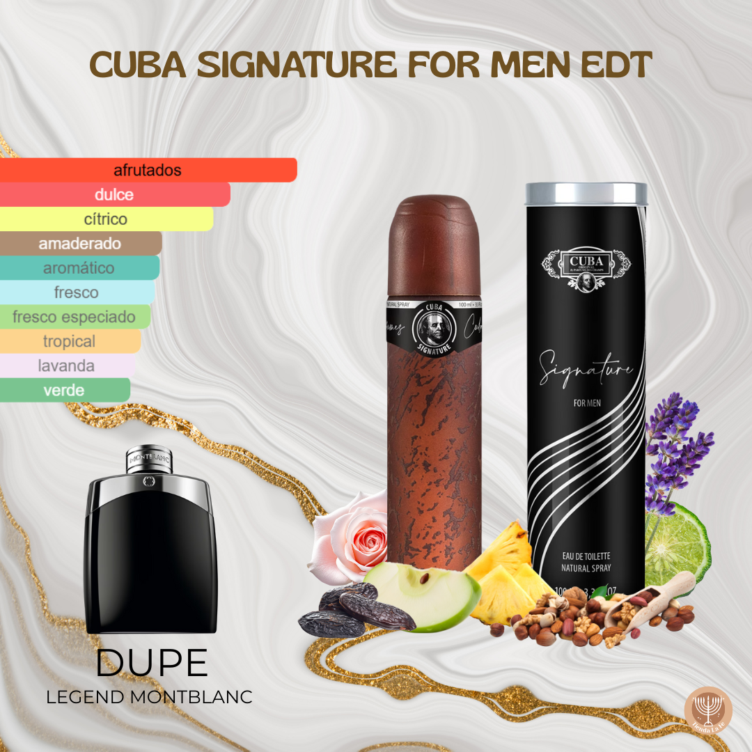 CUBA SIGNATURE FOR MEN EDT 100ML (H)(DUPE DE LEGEND DE MONTBLANC)