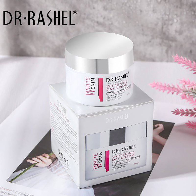 CREMA FACIAL DE DIA, BLANQUEADORA E HIDRATANTE CON ARBUTIN Y NIACINAMIDA DR RASHEL 50G