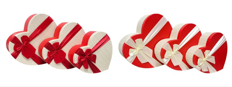 CAJA PARA REGALO DE CORAZON, 3 TAMAÑOS