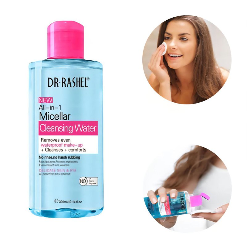 AGUA MICELAR LIMPIADORA TODO EN 1 HIDRATANTE DR RASHEL 300ML