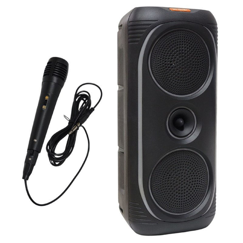 PARLANTE ALTAVOZ INALAMBRICO CON LUCES RGB DE PANEL COMPLETO, BATERIA DE ALTA CAPACIDAD Y 50W DE POTENCIA, SONIDO ENVOLVENTE Y MICROFONO PARA KARAOKE MS-2041BT