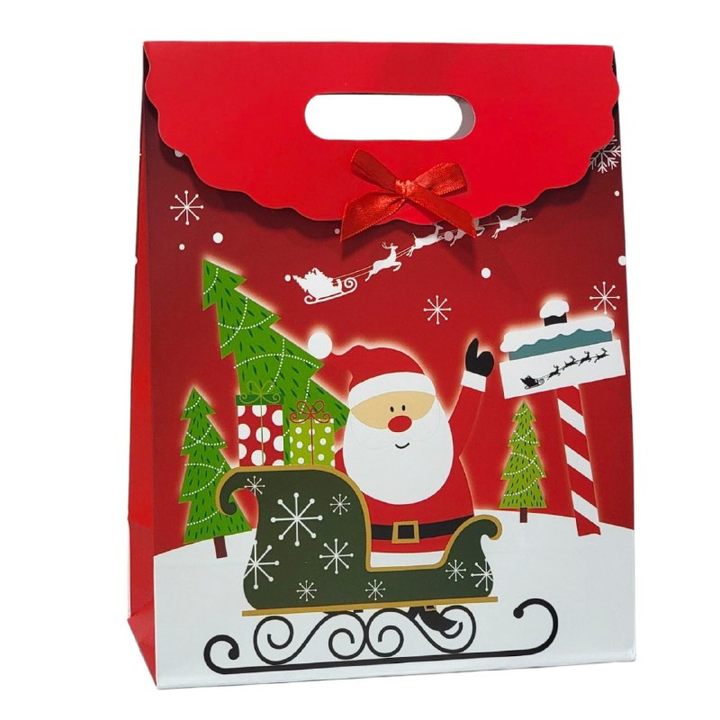 BOLSA DE REGALO NAVIDEÑA MEDIANA 31X24CM