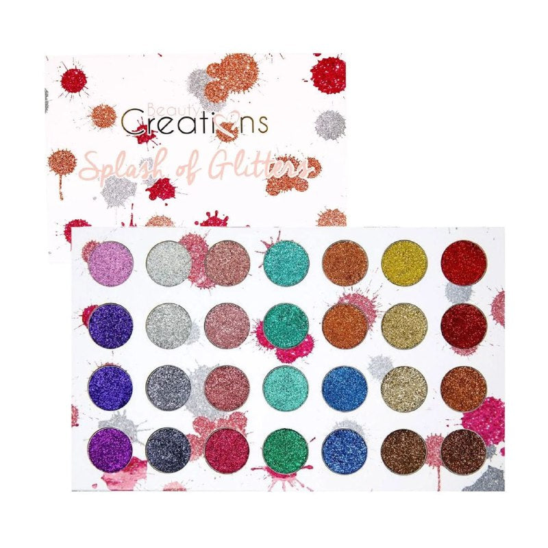 SOMBRA DE OJOS EN PALETA ORIGINAL BEAUTY CREATIONS SPLASH OF GLITTERS