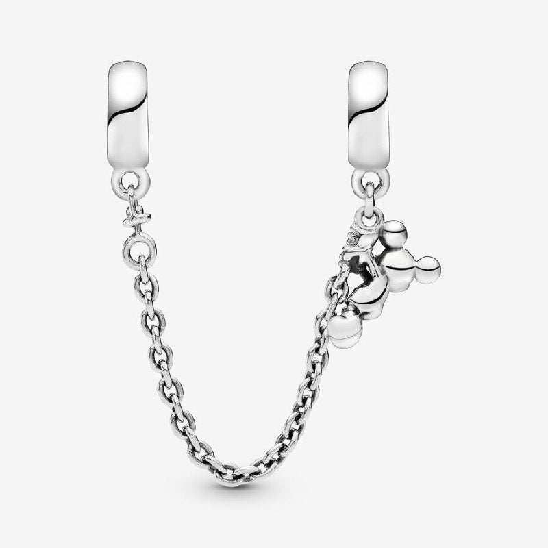 PCHARM4029$1 CADENA SEGURIDAD MICKEY PANDORA PLATA 9.25