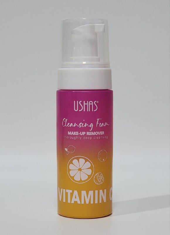 DESMAQUILLANTE EN ESPUMA LIMPIADORA VITAMINA C, LIMPIEZA PROFUNDA USHAS 155G