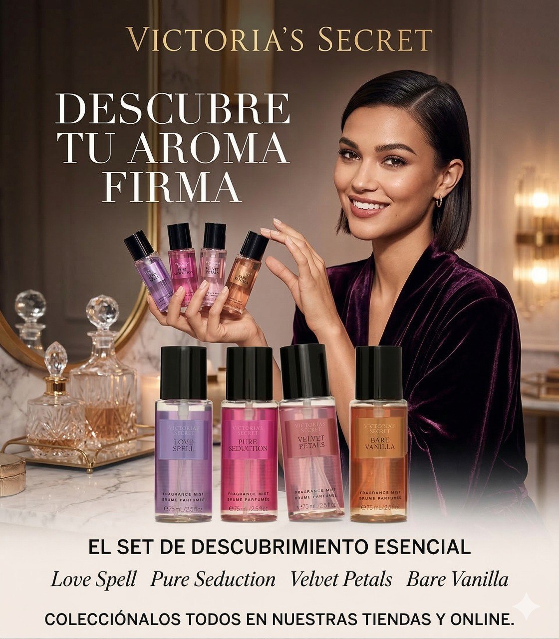 SET DE SPLASH MINI 4PCS VICTORIAS SECRET 75MLX4