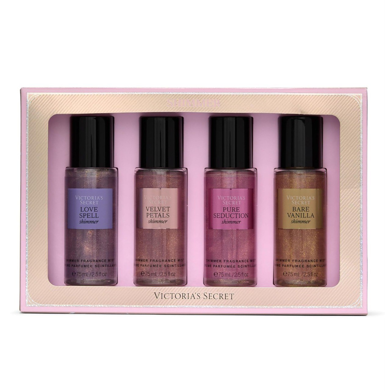 SET DE SPLASH SHIMMER MINI 4PCS VICTORIAS SECRET 75MLX4