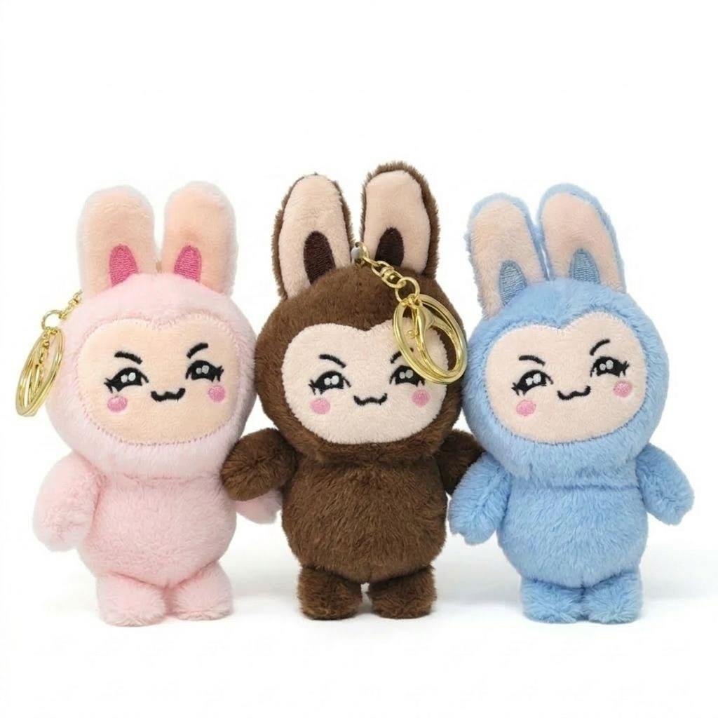 SET DE 3 LLAVEROS MOCHI MONSTER 7X15CM