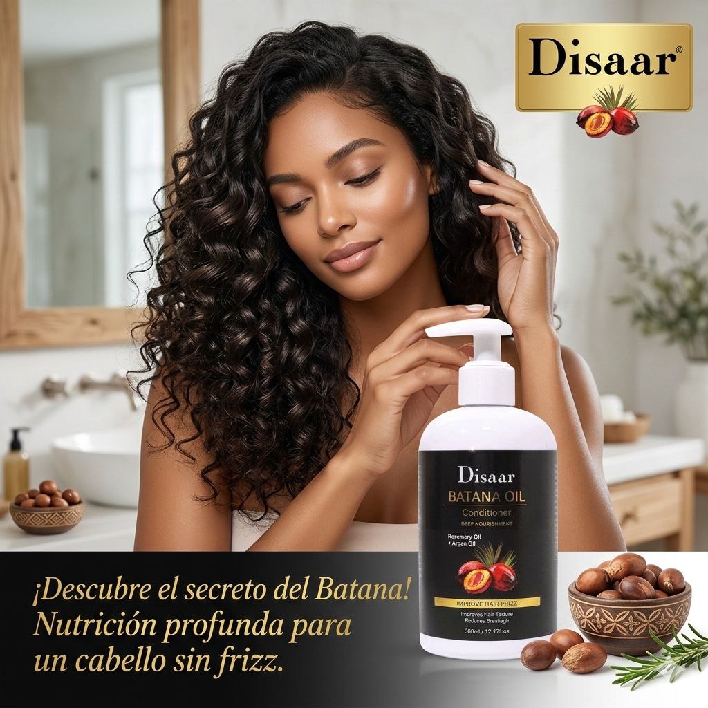 ACONDICIONADOR DE BATANA CON ACEITE DE ROMERO Y ARGAN ANTIFRIZZ DISAAR 360ML