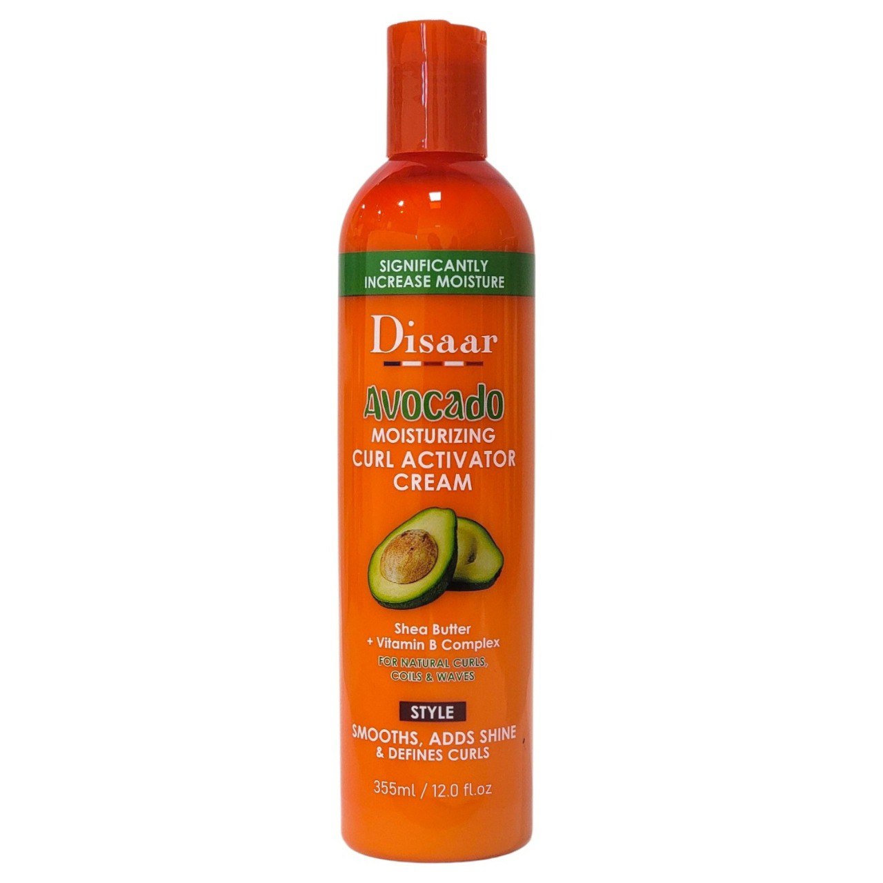 CREMA HIDRATANTE ACTIVADORA DE RIZOS DE AGUACATE CON VITAMINA B Y MANTECA DE KARITE DISAAR 355ML