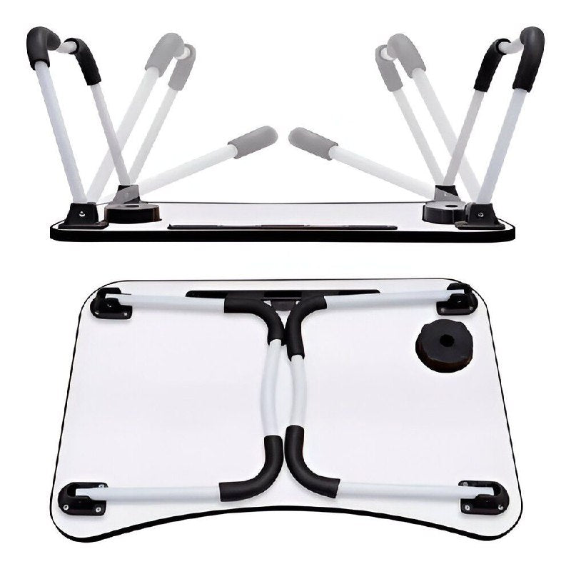 MESA PLEGABLE DE MADERA PARA COMPUTADORA PORTATIL EN EL SOFA O LA CAMA, BANDEJA AUXILIAR MULTIUSOS PARA DESAYUNO, LEER O  TRABAJAR