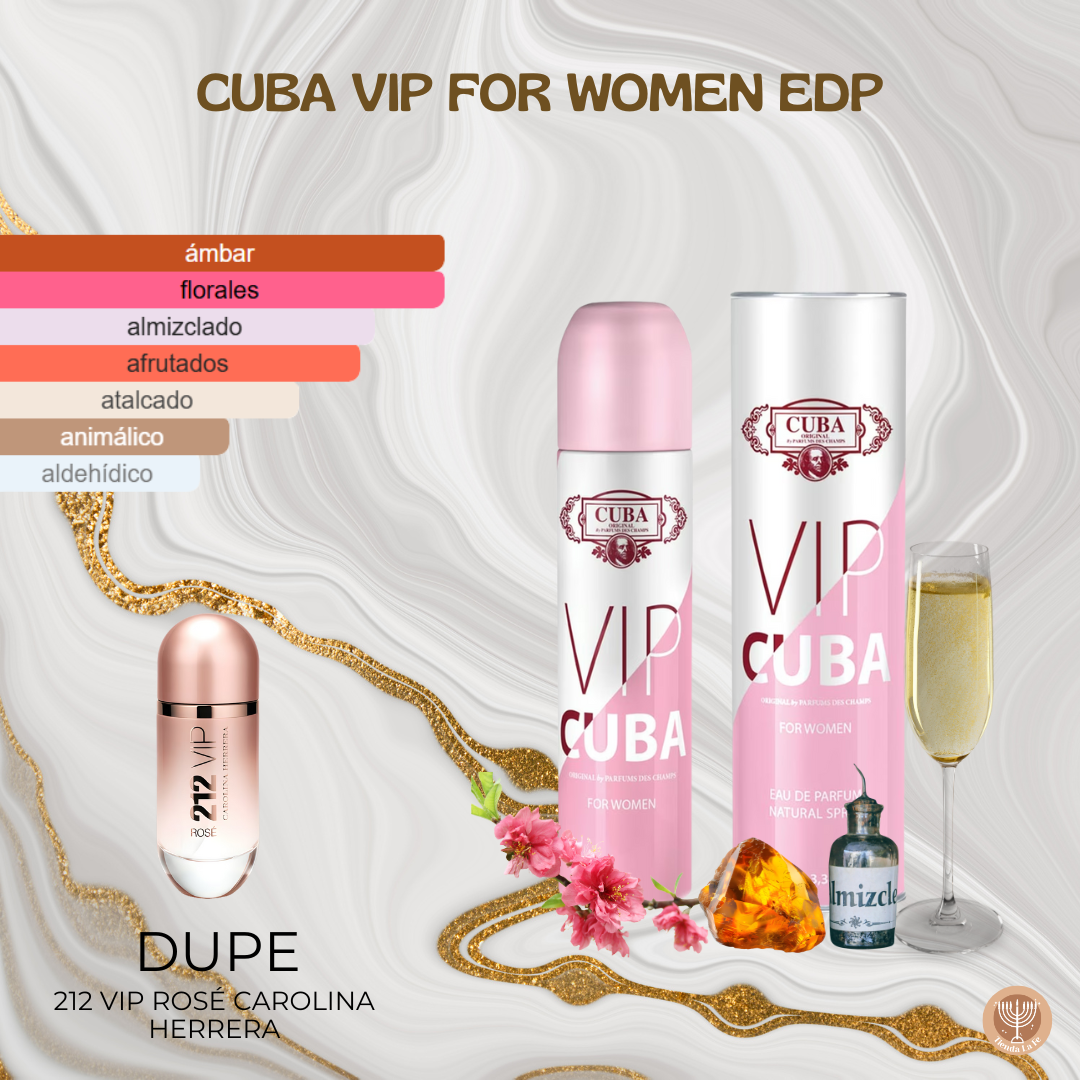 CUBA VIP FOR WOMEN EDP 100ML (M)(DUPE DE 212 VIP ROSÉ CAROLINA HERRERA)