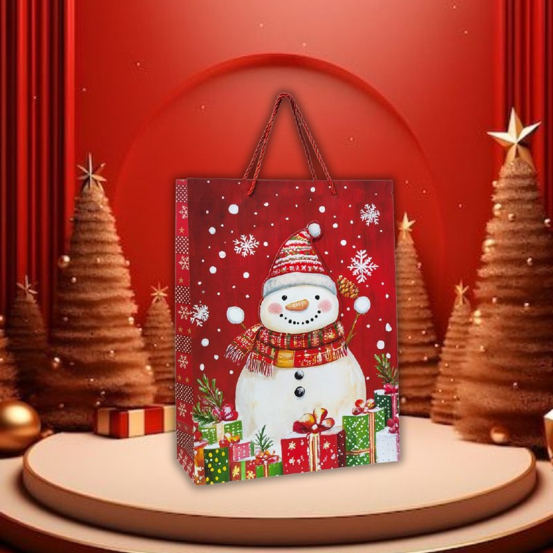 BOLSA DE REGALO NAVIDEÑA GRANDE 30X40X12CM