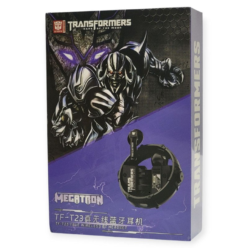 AUDIFONOS AURICULARES ORIGINALES INALAMBRICOS TF-T23, BATERIA ESTUCHE 5H, BATERIA AUDIFONOS 5H, BT V.5.4, DISTANCIA DE 10MTS, COMODO ESTABLE TRANSFORMERS DARK OF THE MOON MEGATRON