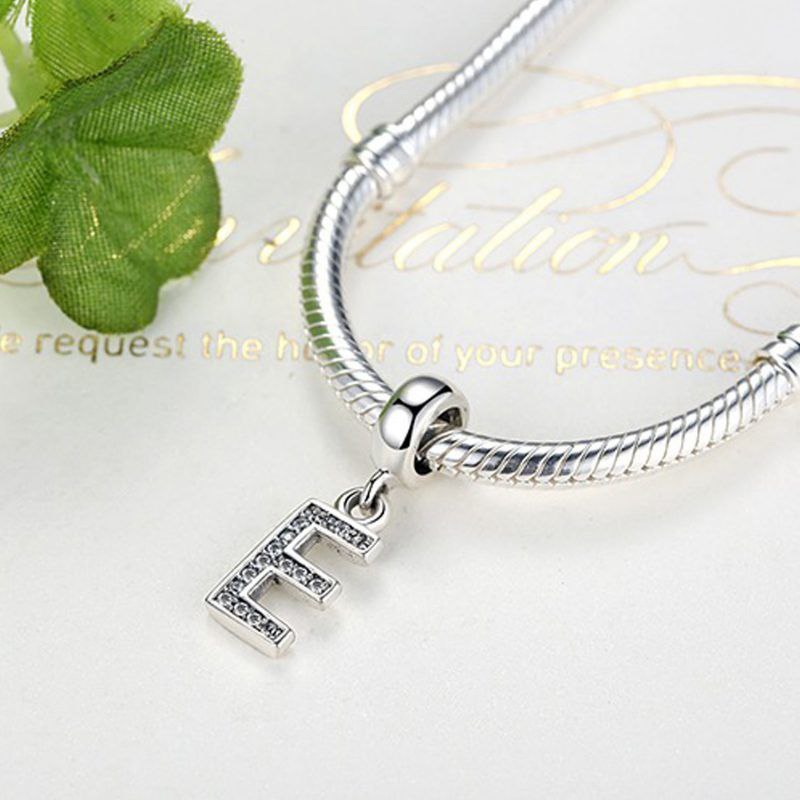 PCHARM4054$E LETRA E PANDORA PLATA 9.25