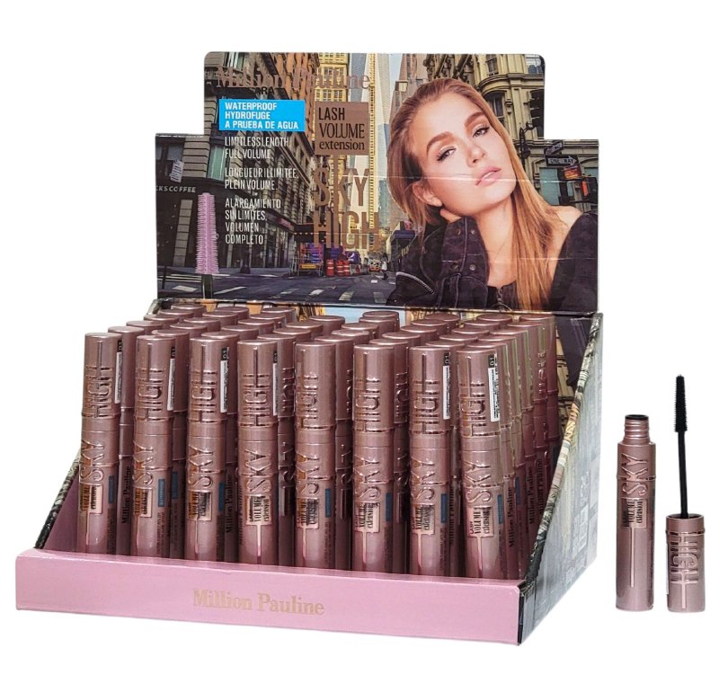 MASCARA PARA PESTAÑAS RIMEL DUPE MAYBELLINE SKY HIGH ALARGAMIENTO SIN LIMITES, VOLUMEN COMPLETO, APRUEBA DE AGUA MILLION PAULINE 6ML (DUPE MAYBELLINE NEW YORK SKY HIGH)