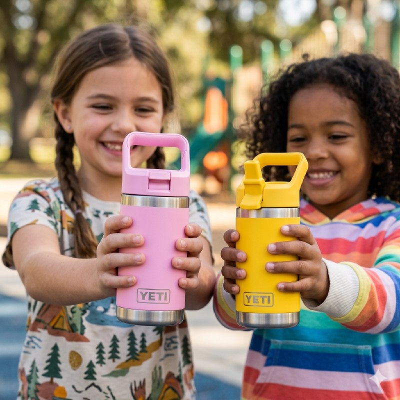 TERMO YETI KIDS ORIGINAL PARA NIÑOS DE ACERO INOXIDABLE DE 12OZ PRECIO ROJO ES POR CAJA COMPLETA