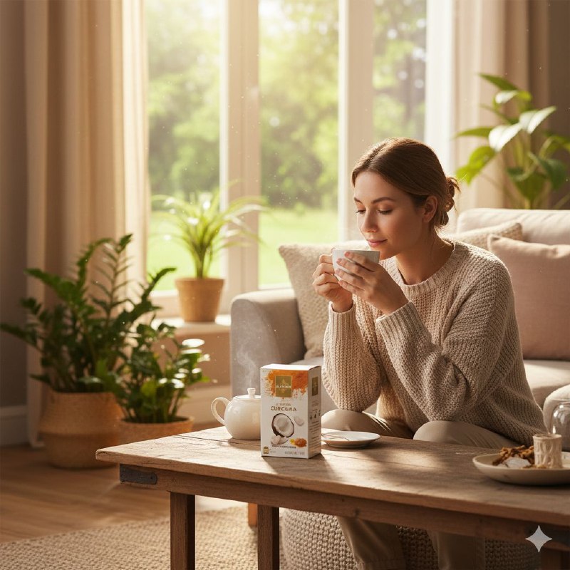 TE VERDE EN INFUSION DE COCO MIEL Y CURCUMA SIN CAFEINA PARA LA ENERGIA Y ALIVIA ESTRES Y ANSIEDAD LA GRANJA 20UND