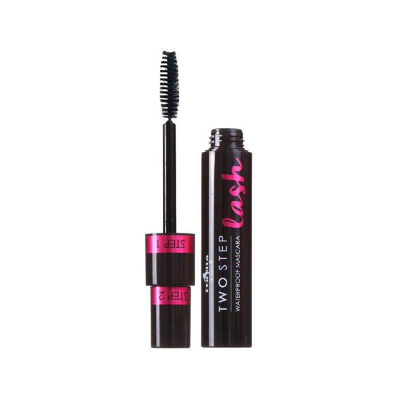 MASCARA PARA PESTAÑAS RIMEL 2 EN 1, VOLUMEN Y ALARGADOR RESISTENTE AL AGUA ITALIA DELUXE 10G