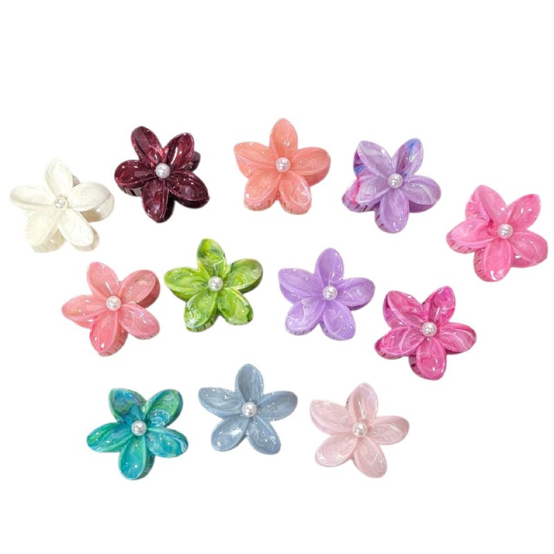 GANCHO PARA EL CABELLO DE PINZA DE FLOR HAWAIANA, PINZAS DE SUJECION FUERTE, ACCESORIO PARA EL CABELLO 8CM, PAQUETE 12UND