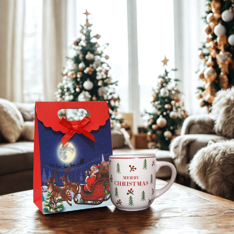 BOLSA DE REGALO NAVIDEÑA MINI PEQUEÑA 16X12CM