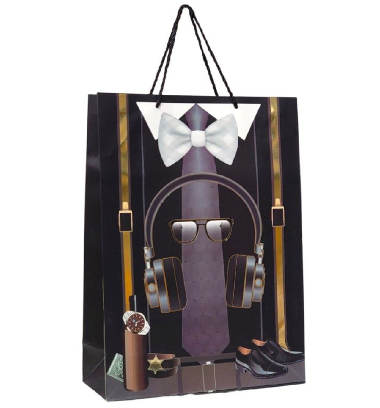 BOLSA DE REGALO PARA HOMBRE GRANDE 30X41.5X12CM