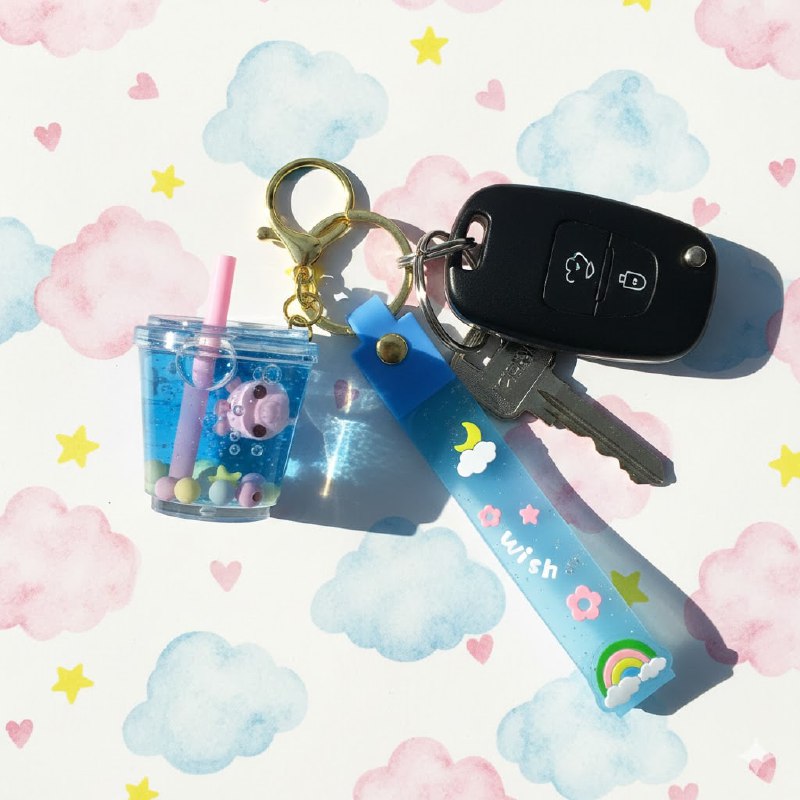 LLAVEROS DE ARENA MOVEDIZA LIQUIDA, 6 ESTILOS DISPONIBLES